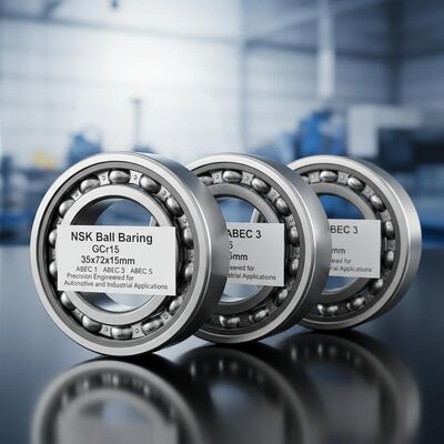 NSK 볼 베어링 크롬강 (GCr15) 35x72x15mm ABEC 1, ABEC 3, ABEC 5 자동차 및 산업용 정밀 엔지니어링
